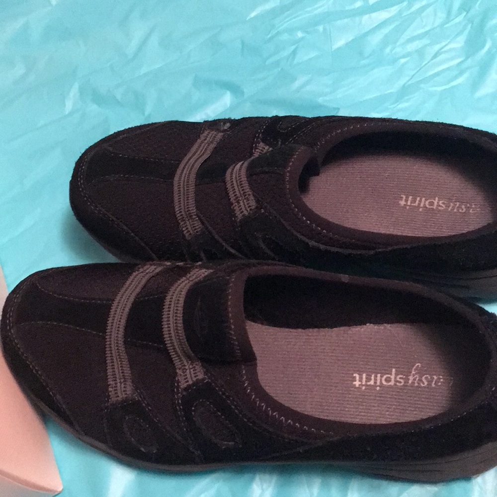Black slides with grey trim